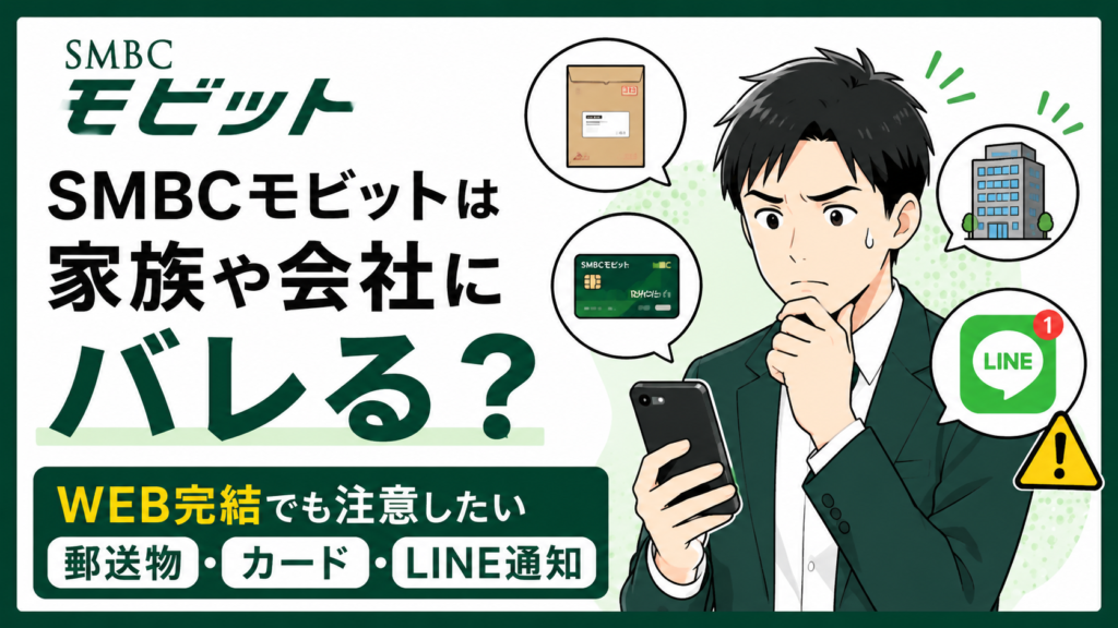 SMBCモビットは家族や会社にバレる？WEB完結でも注意したい郵送物・カード・LINE通知