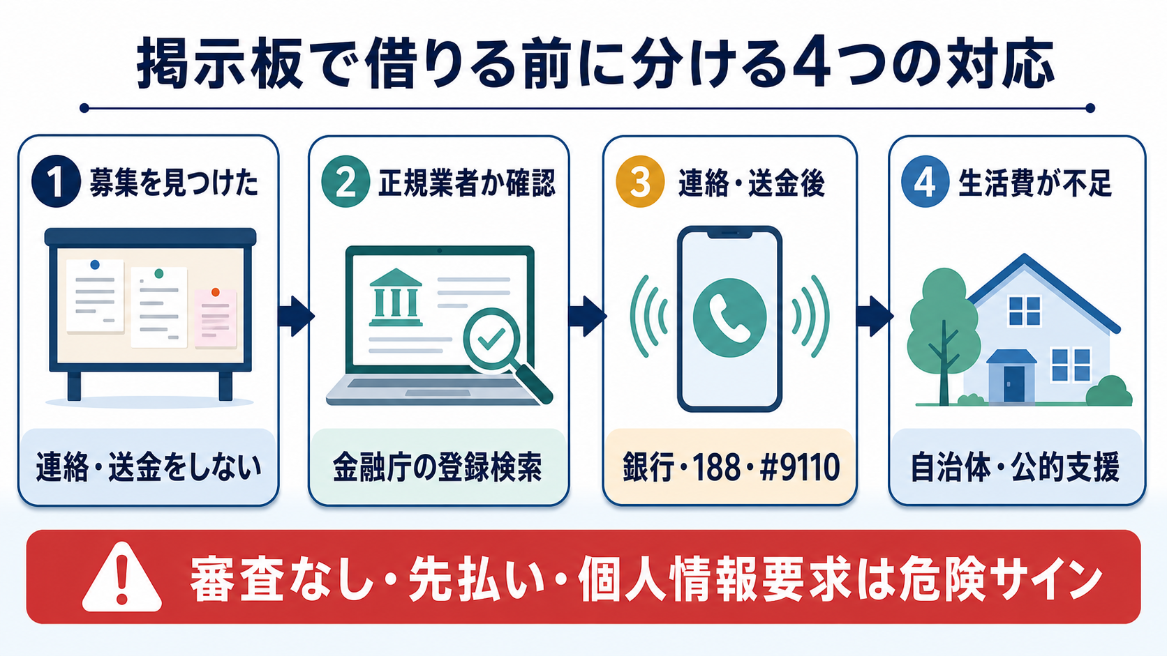 掲示板でお金を借りる前後に分ける安全な対応