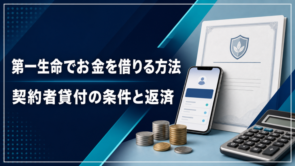第一生命でお金を借りる方法と契約者貸付の条件、返済を示すアイキャッチ画像