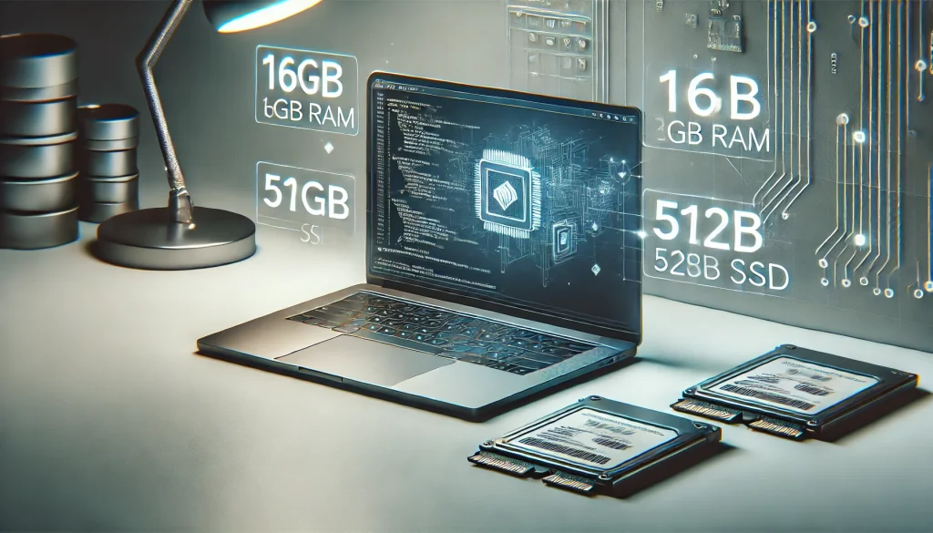 プログラミングを快適に行うためのメモリとストレージ容量