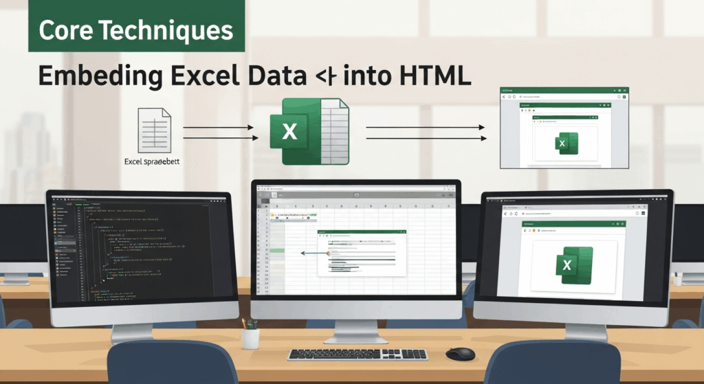 HTMLでExcel埋め込み表示する基本的な方法