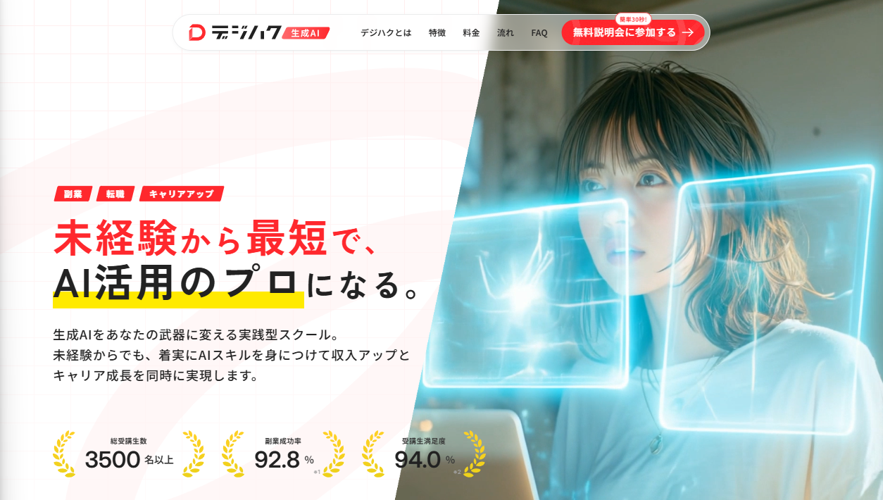 デジハク生成AIの評判は？料金・口コミ・体験談を徹底解説
