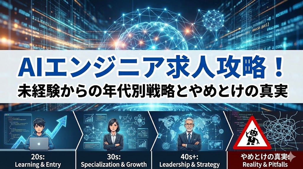 AIエンジニア求人攻略!未経験からの年代別戦略とやめとけの真実