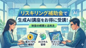 リスキリング補助金で生成AI講座をお得に受講！制度の概要と活用法