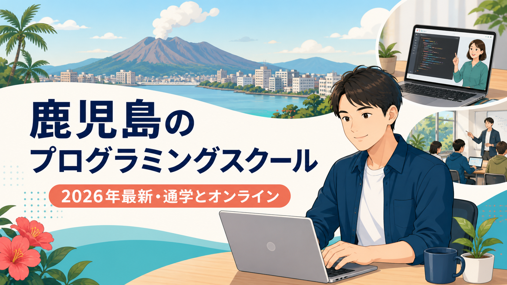 鹿児島のプログラミングスクールおすすめを示すアイキャッチ画像