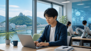岐阜でプログラミングを学ぶ社会人のイメージ