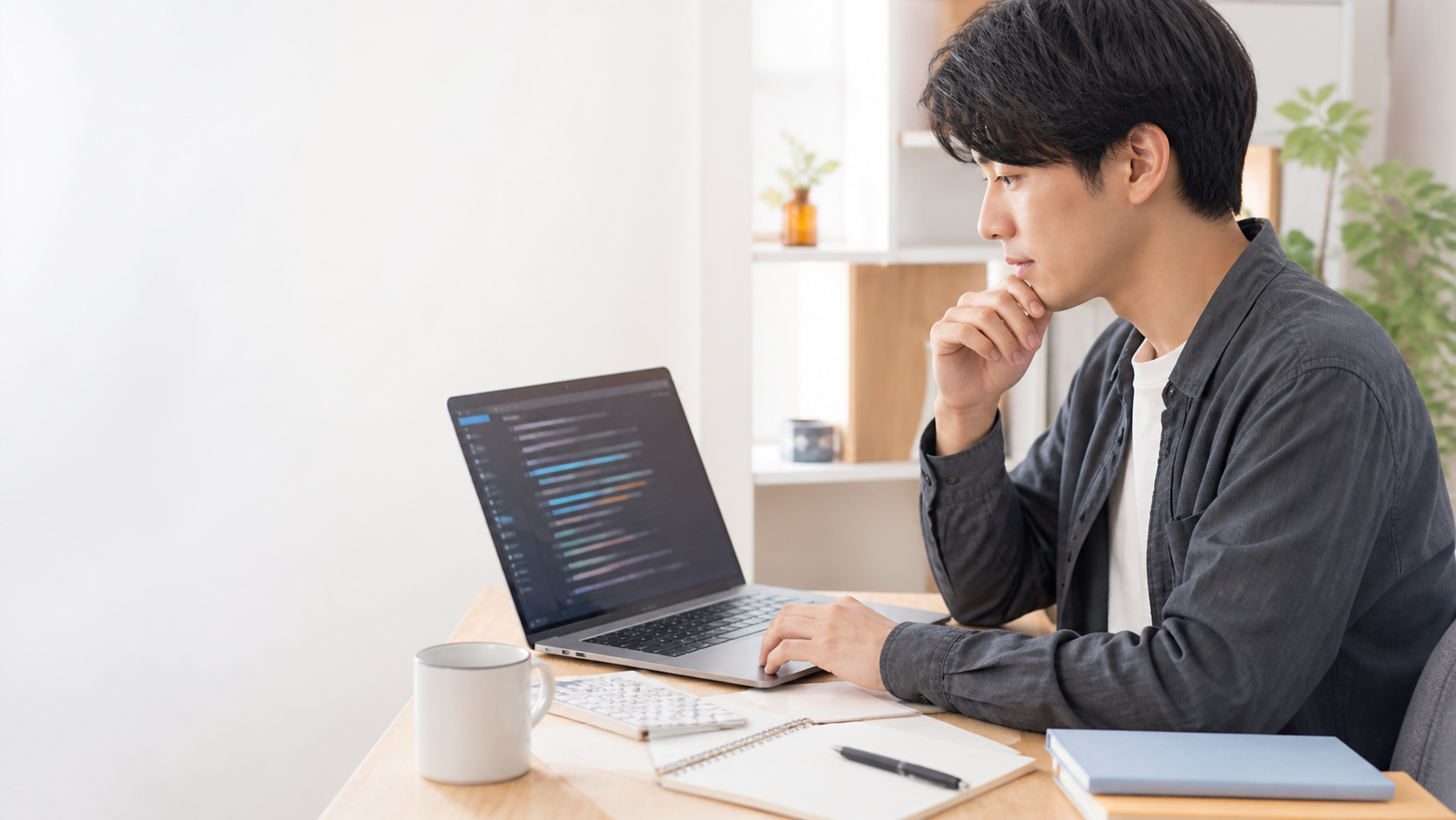 プログラミングハックスでWebプログラミングを学ぶ日本人受講者のイメージ