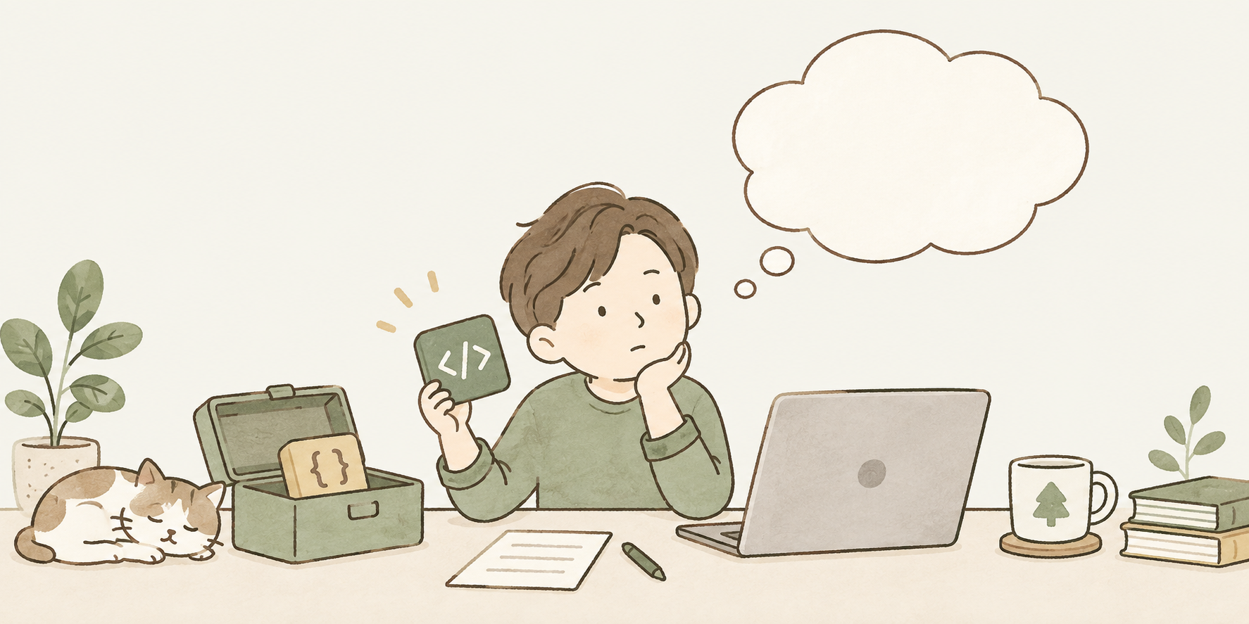 分かることと未経験のことを整理しながら、技術の質問を考えるエンジニア